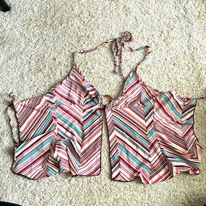 unique open back halter crop